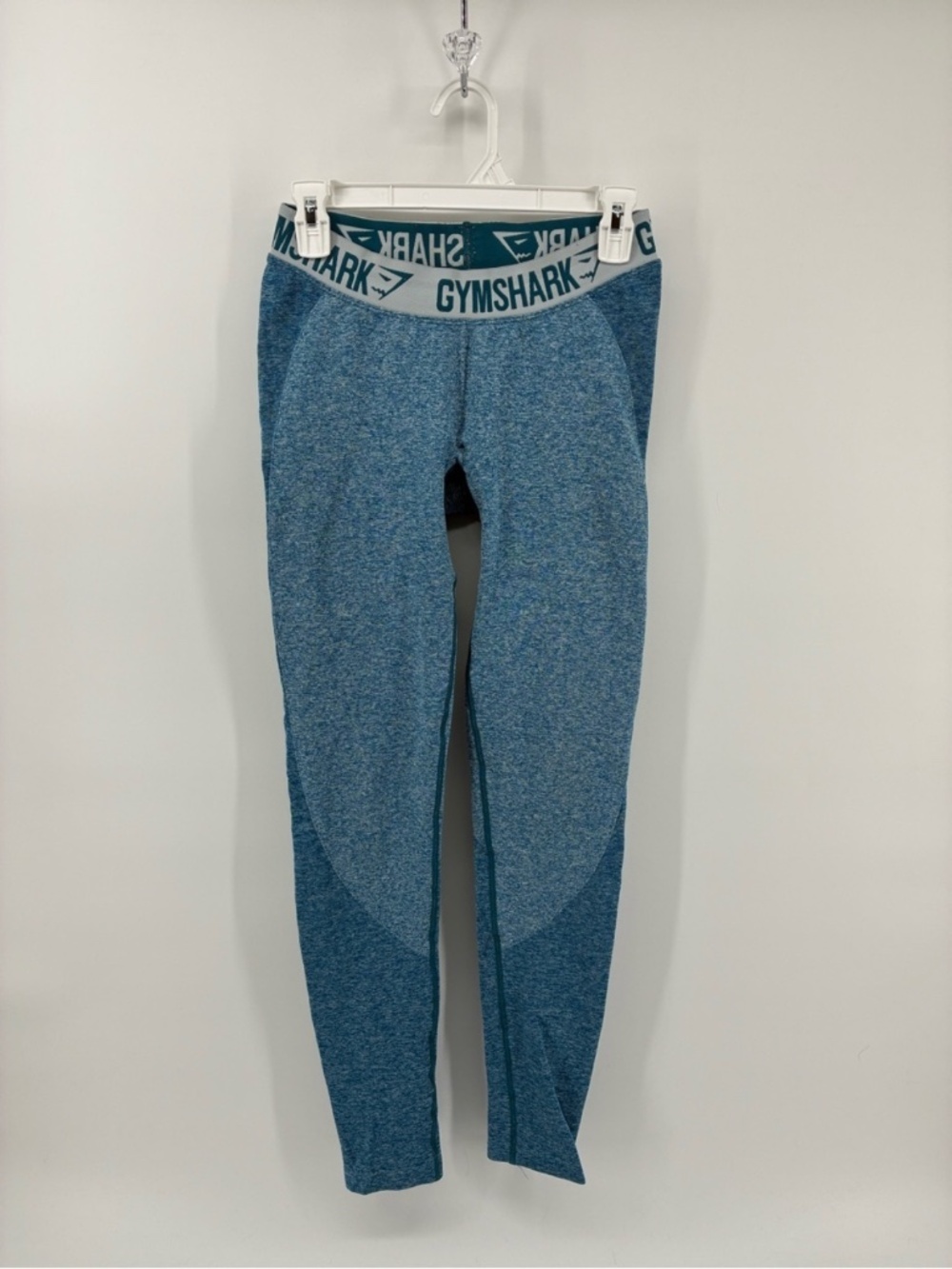 MASSIVE $10 SALE Gymshark Blue Teal Seamless Leggings with Branded Waistband